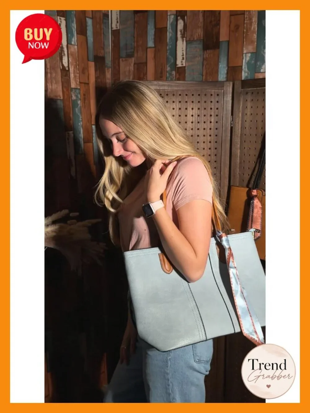 Vegan Leather Top Handle Satchel Tote Work Bag with Scarf